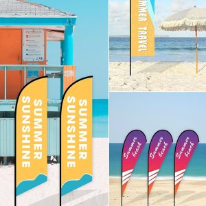 Personalized Feather Banner Flags with Logo Text — изображение 3